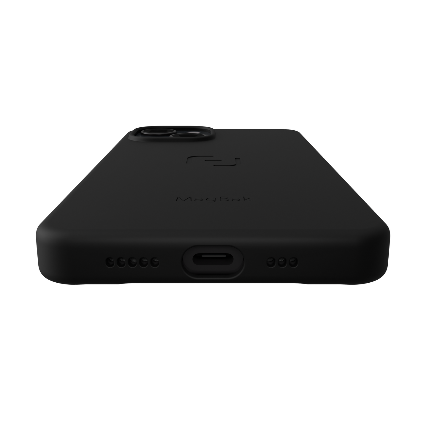 iPhone 15 black case back bottom view | MBC15-BKS1