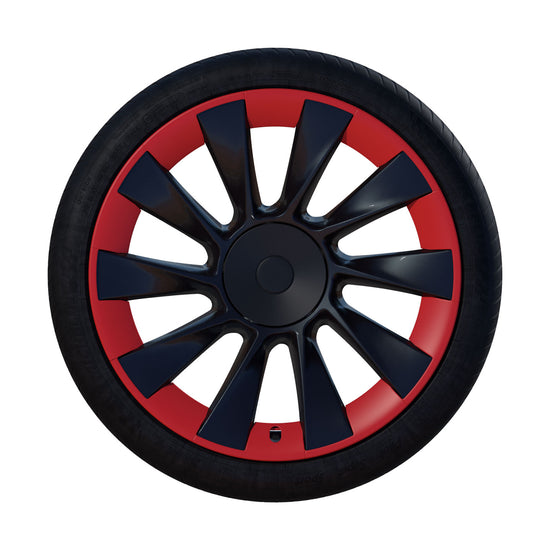 Induction wheel with red RimCase straight view 