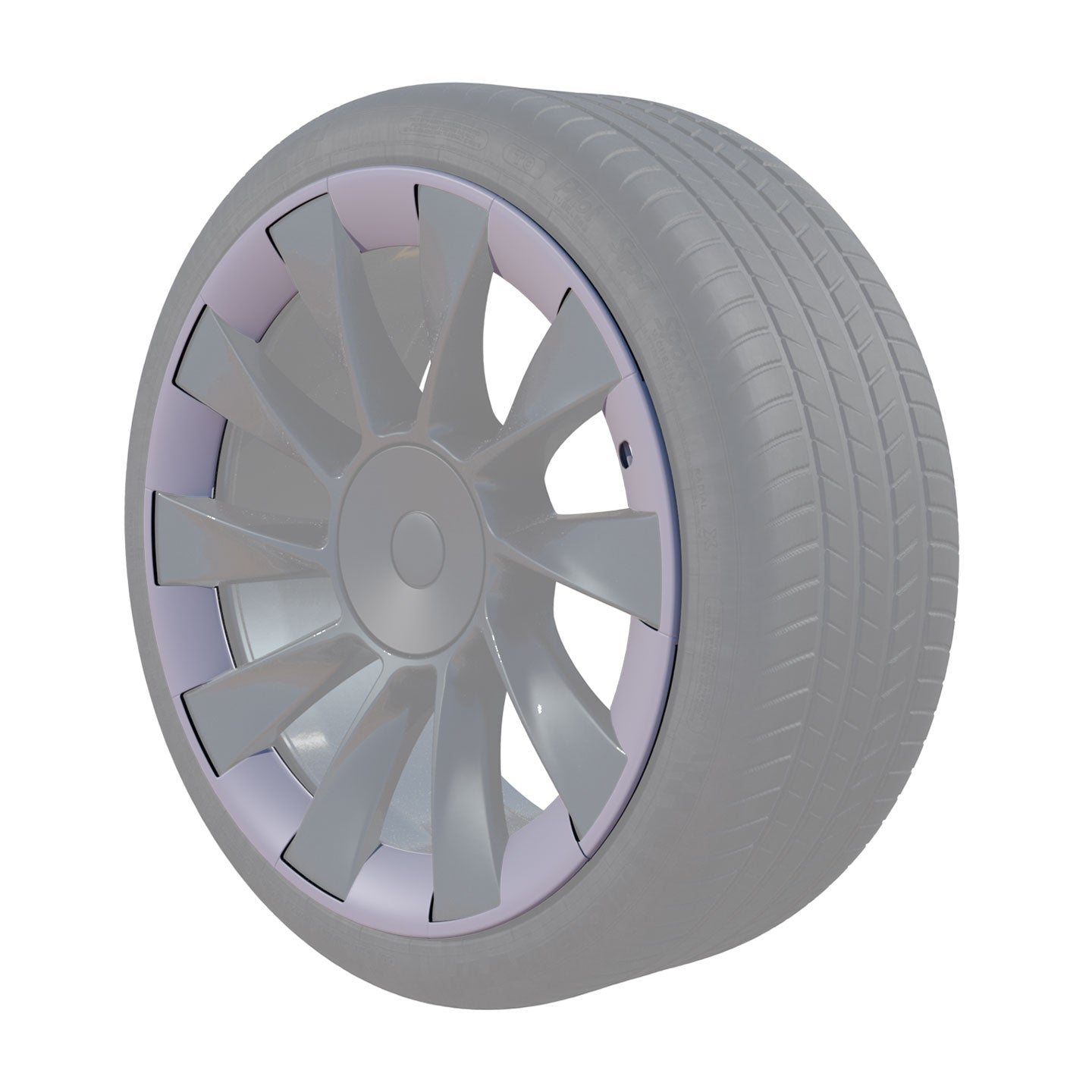 White RimCase Model Y Induction highlight | RPTMY20I-WT