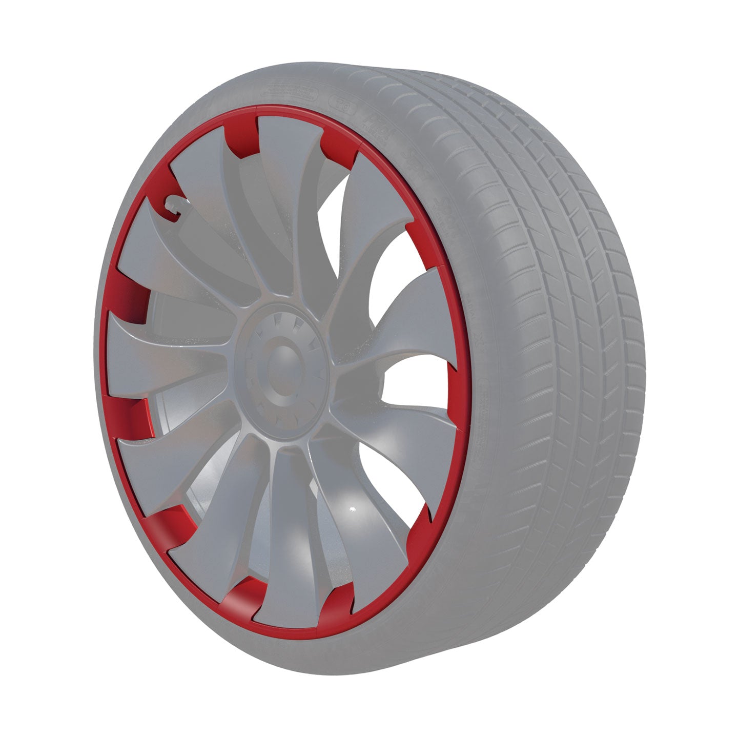 Red RimCase Model Y Uberturbine highlight | RPTMY21U-RD