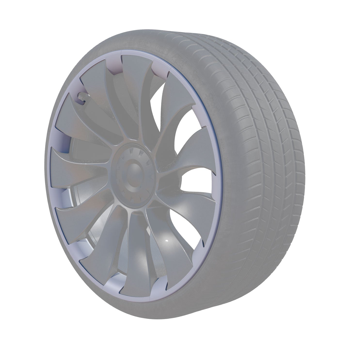 White RimCase Model Y Uberturbine highlight | RPTMY21U-WT