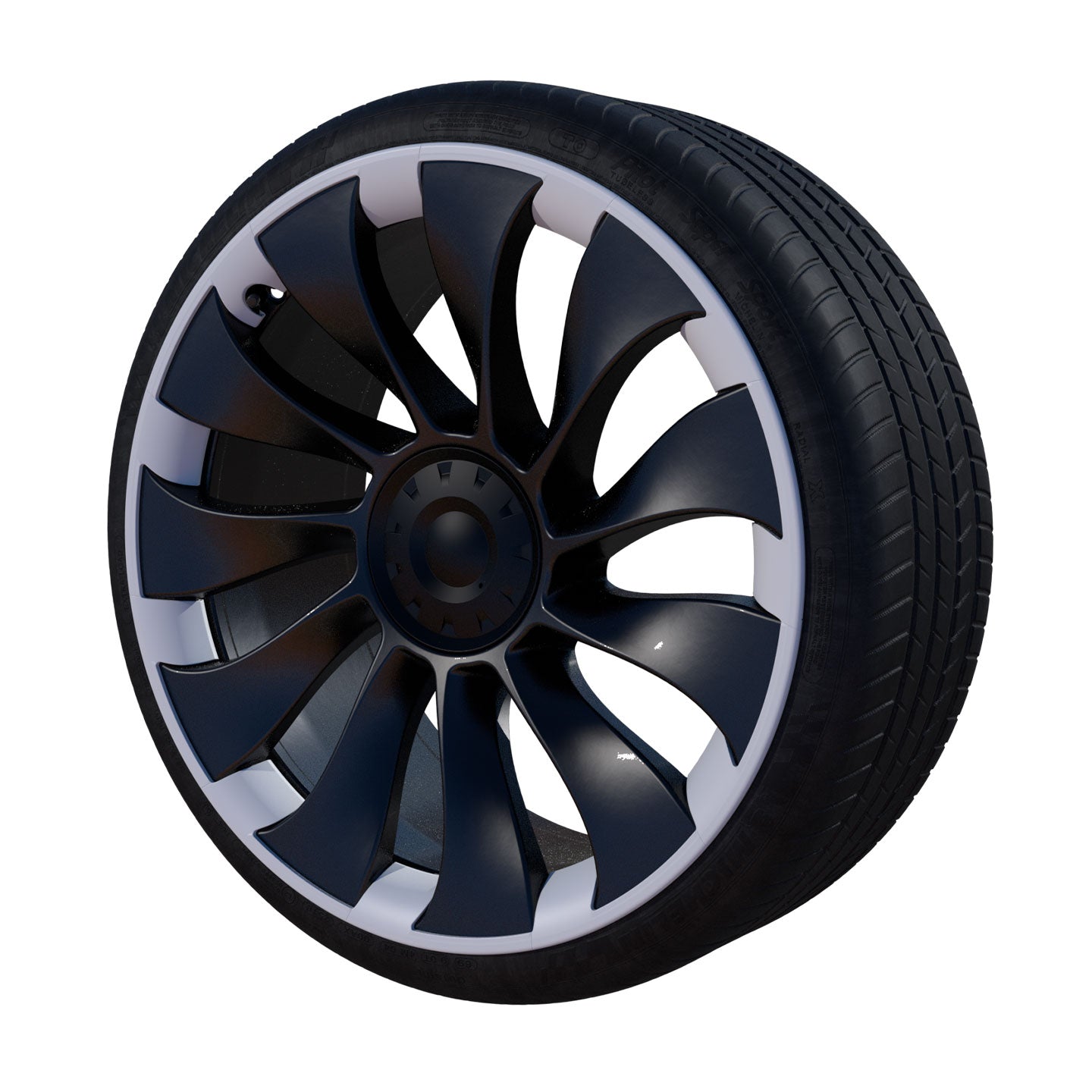 White RimCase Model Y Uberturbine profile | RPTMY21U-WT