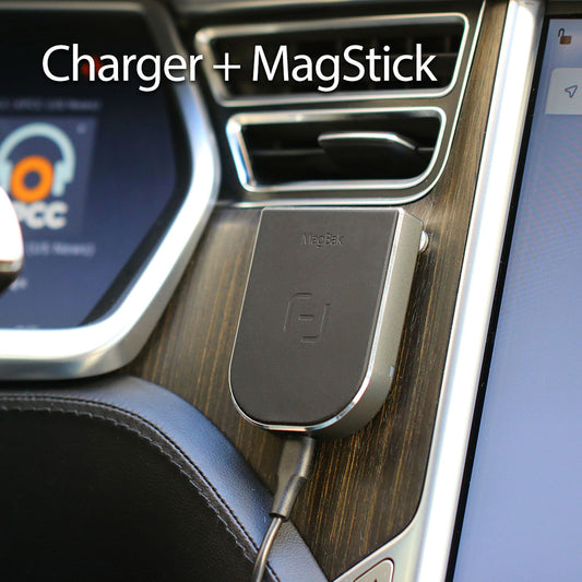 MagBak Wireless Charger - USB Car Adapter Included
