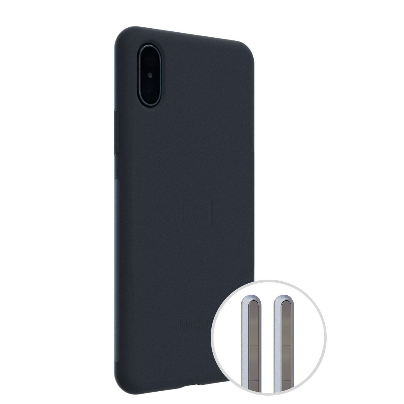 MoEx® Cover Alpha Case Ultra-sottile Per IPhone X / Xs – Blu Scuro Metallico – Rigida E Antigraffio
