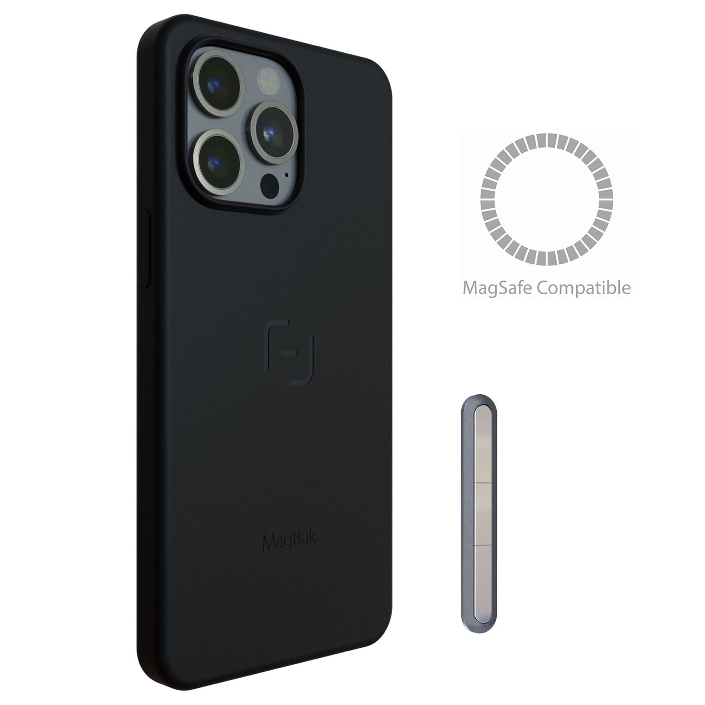 Magnetic iPhone 14 Pro Max / Black MagBak Slim Phone Case Magnetic iPhone 14 Pro Max / Black MagBak Slim Phone Case