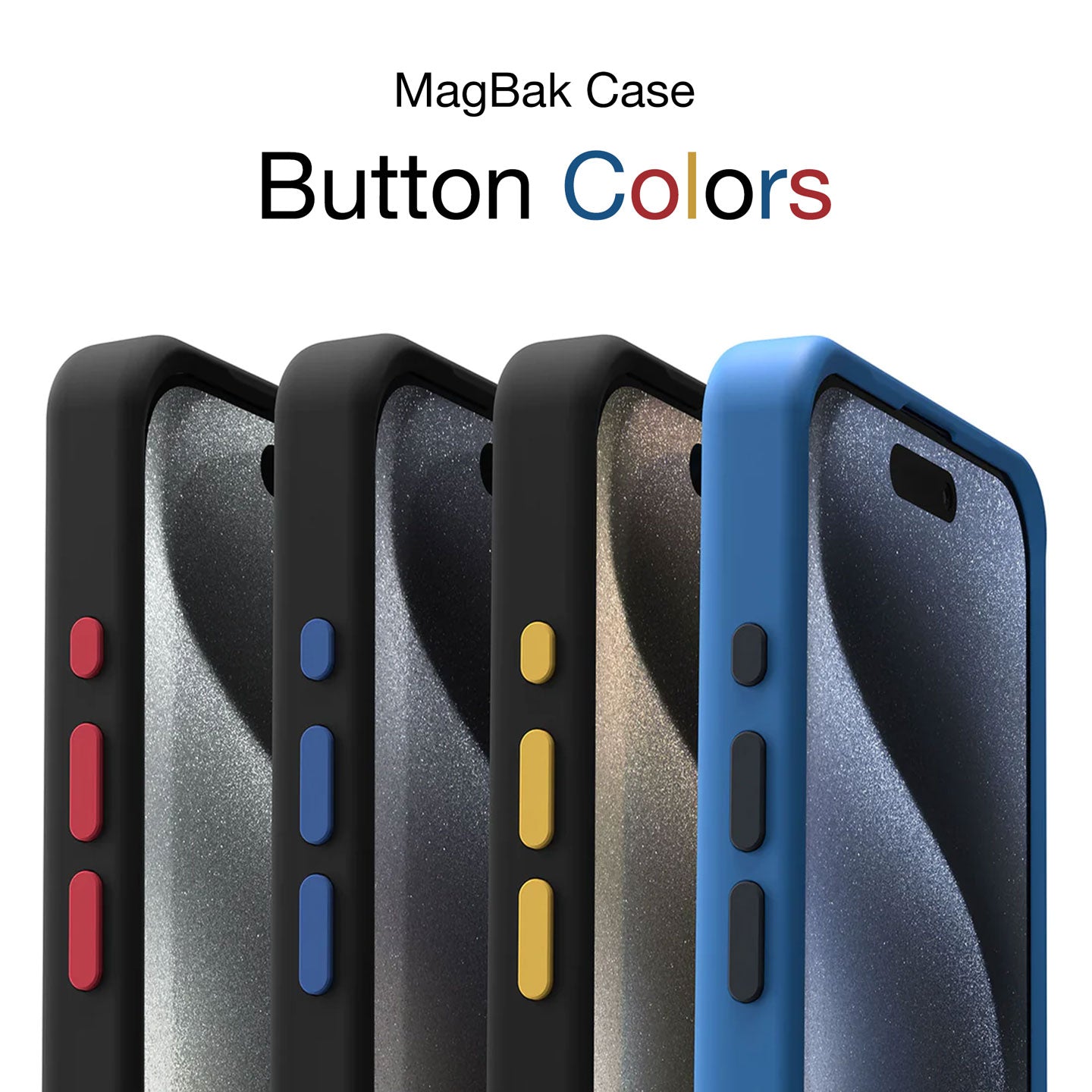 Swappable Buttons for MagBak iPhone 15 Series Cases
