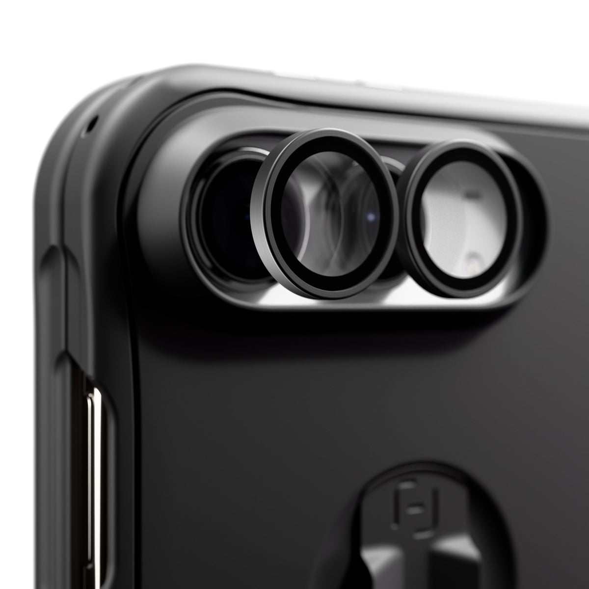 MagBak camera lens protector for iPhone Duo with black protective rings | ECFLD-BK,LPFLD