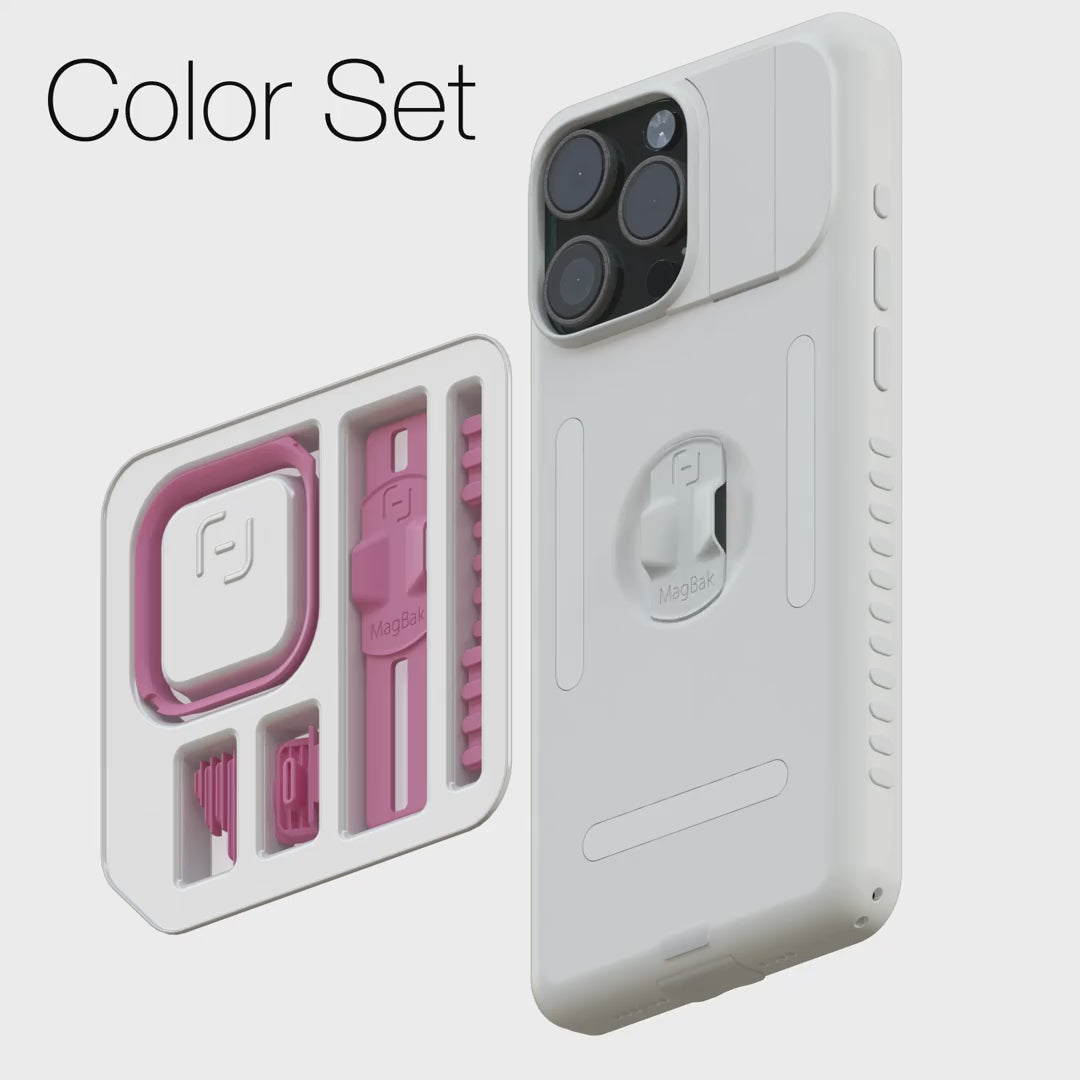 Accent color pack pink on white case | ACC16E-PK,EC16M-WT,EC16P-WT