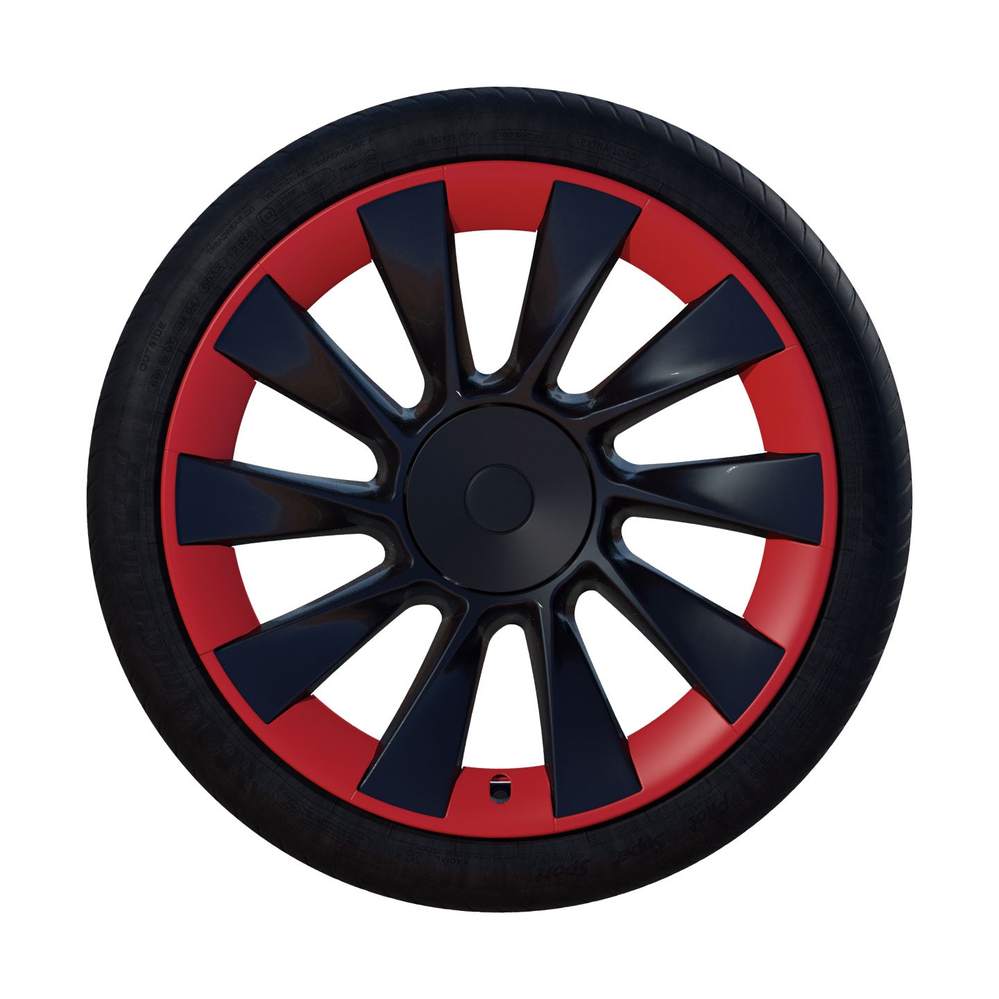 Induction wheel with black RimCase front view | RPTMY20I-RD