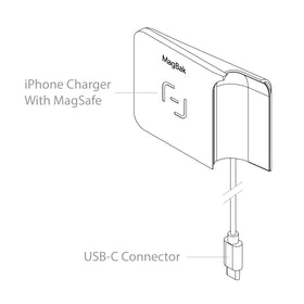 Line art of Tesla wireless charger features