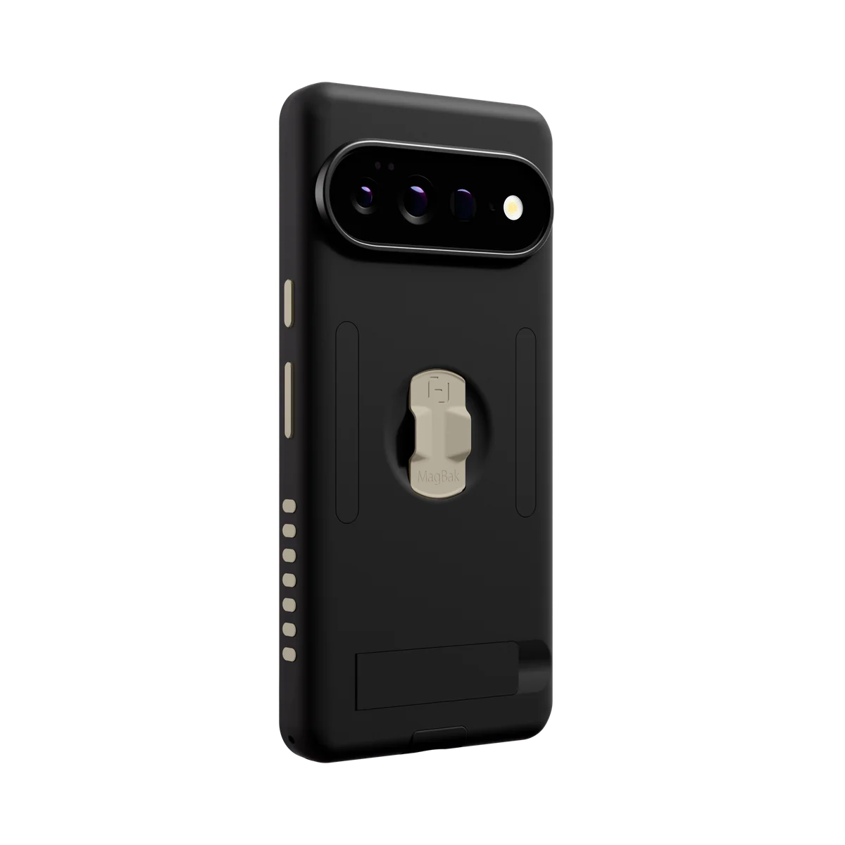 Black MagBak Elite Case for Google Pixel 11 with beige accents